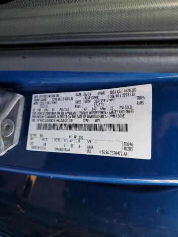 2017 FORD ESCAPE SE - 1FMCU0GD1HUA60105