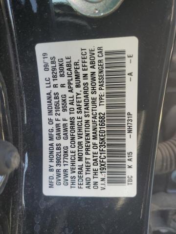 2019 HONDA CIVIC EX - 19XFC1F35KE016682