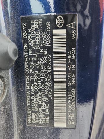 2012 TOYOTA SCION TC #3292411293