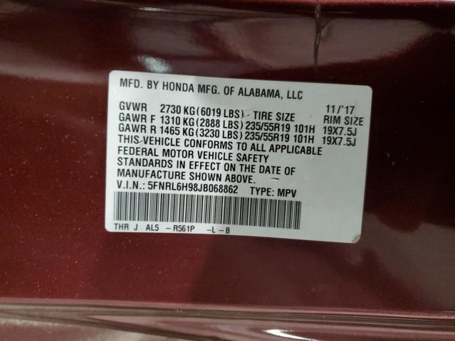 2018 HONDA ODYSSEY ELITE #3305373299