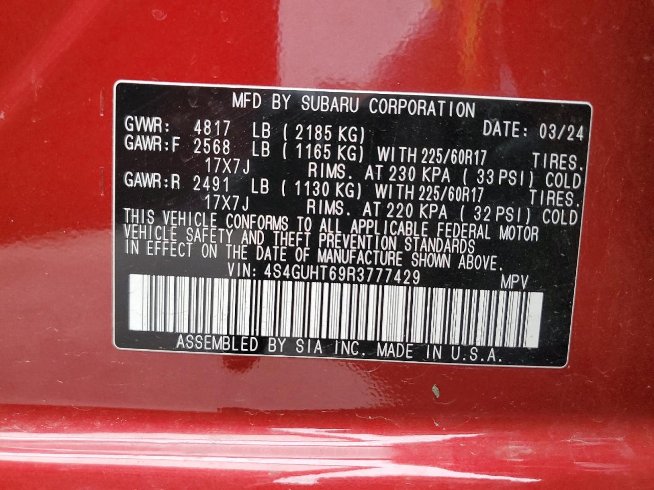 SUBARU CROSSTREK WILDERNESS