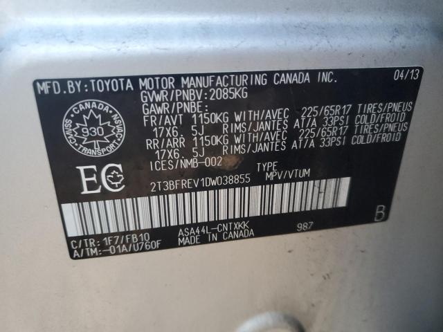 2013 TOYOTA RAV4 LE - 2T3BFREV1DW038855