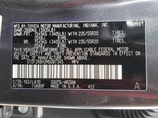 2021 TOYOTA HIGHLANDER #3284953966