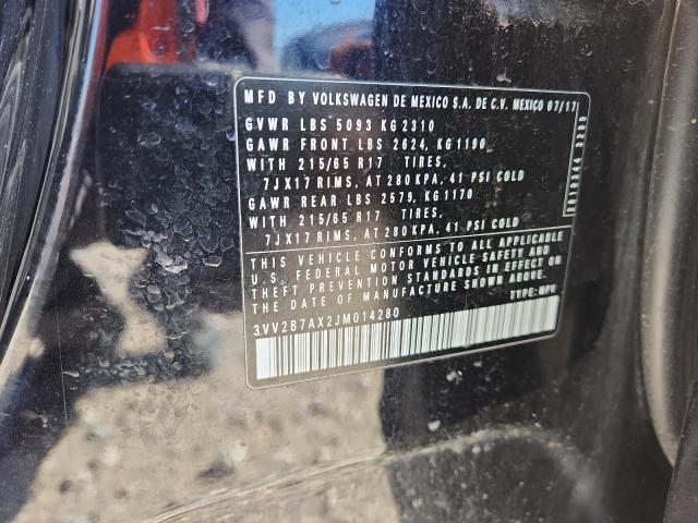 2018 VOLKSWAGEN TIGUAN SE - 3VV2B7AX2JM014280