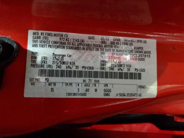 2012 FORD FOCUS SEL - 1FAHP3M22CL357815