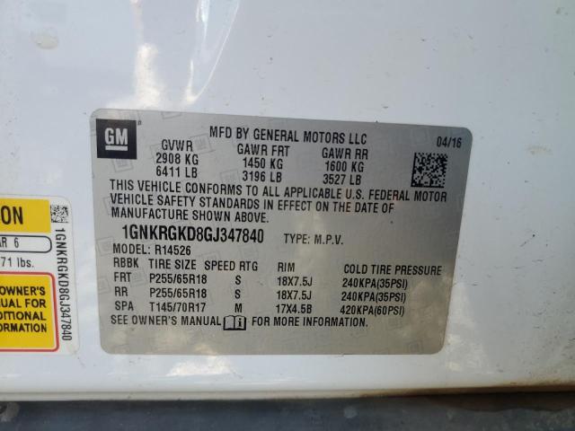 2016 CHEVROLET TRAVERSE L 1GNKRGKD8GJ347840