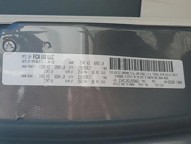 2018 CHRYSLER PACIFICA T - 2C4RC1BG5JR290631