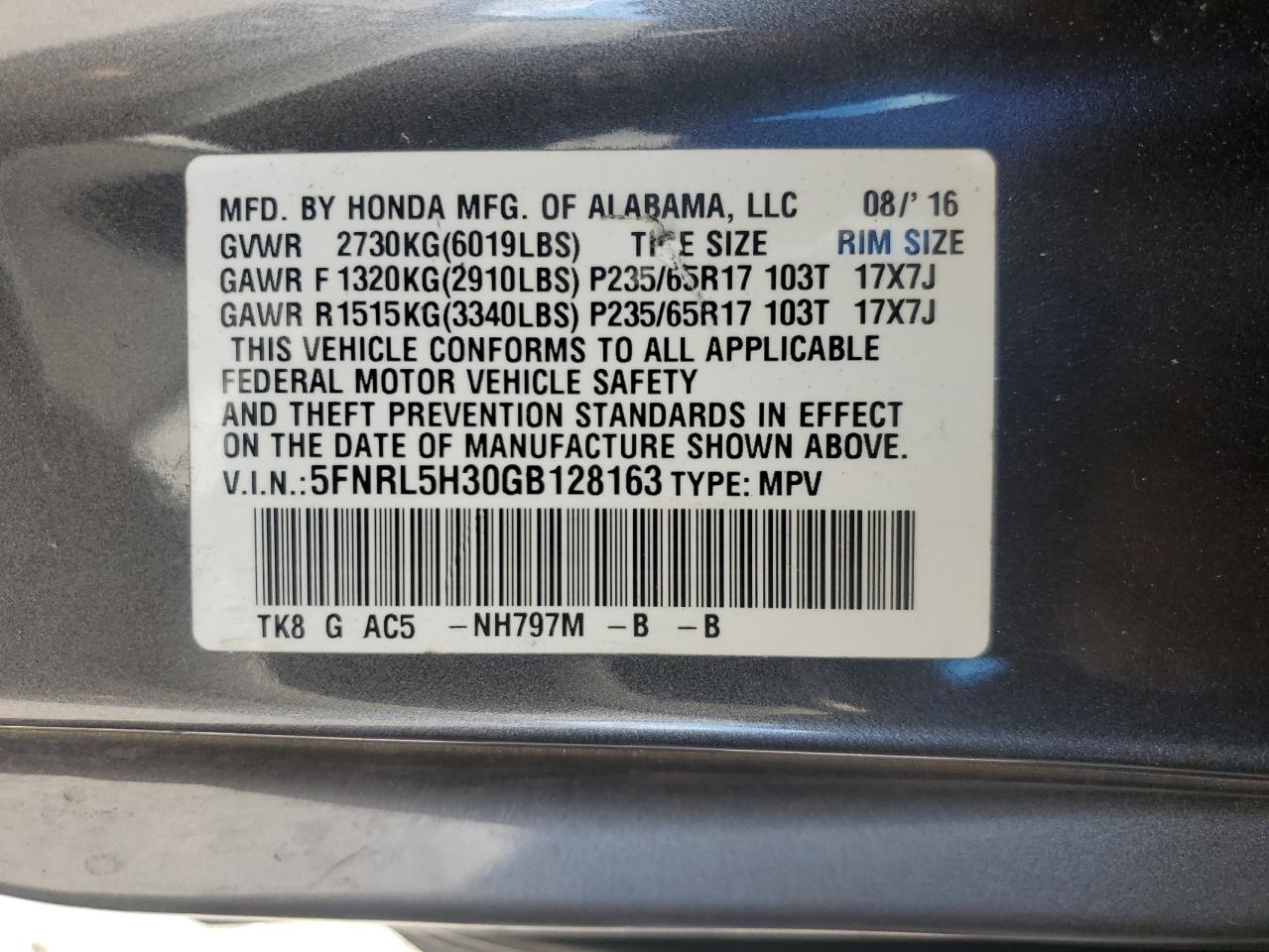 HONDA ODYSSEY SE