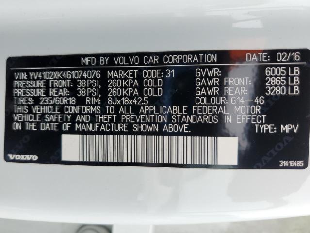 2016 VOLVO XC90 T5 YV4102XK4G1074076