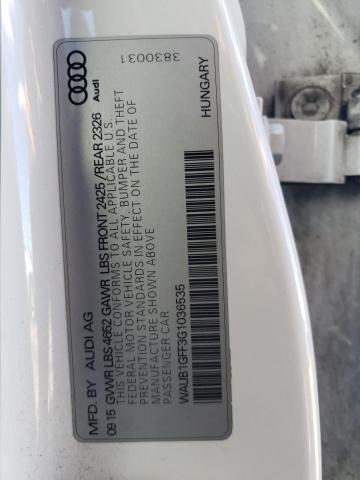 2016 AUDI S3 PREMIUM WAUB1GFF3G1036535