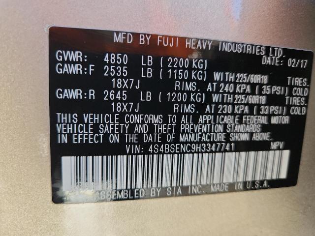 2017 SUBARU OUTBACK 3. - 4S4BSENC9H3347741