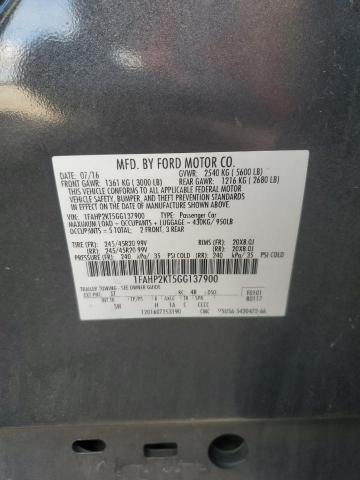 2016 FORD TAURUS SHO - 1FAHP2KT5GG137900