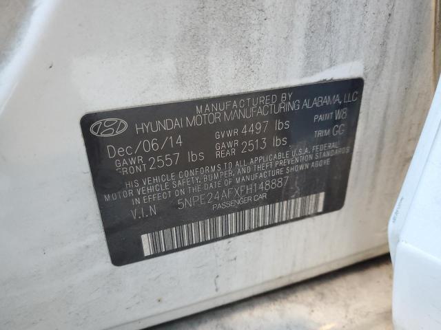 2015 HYUNDAI SONATA SE 5NPE24AFXFH148887