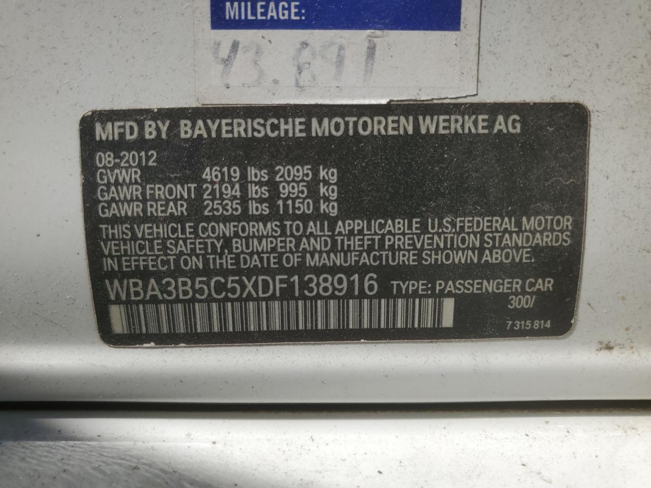 BMW 3 SERIES XI SULEV