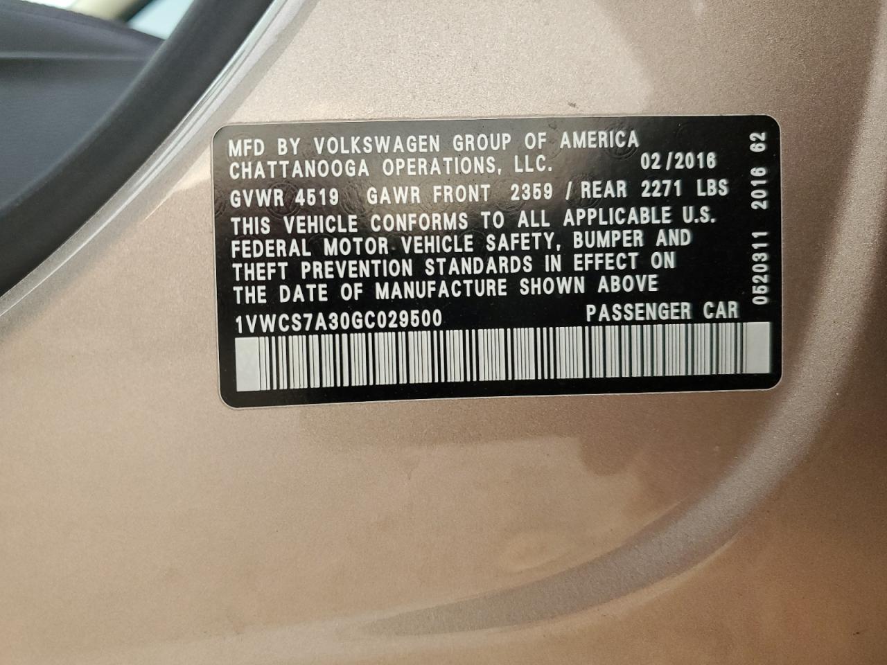 VOLKSWAGEN PASSAT SEL