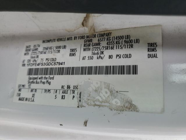 2016 FORD ECONOLINE E450 SUPER DUTY CUTAWAY VAN #3283855434