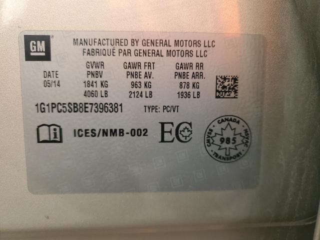 2014 CHEVROLET CRUZE LT - 1G1PC5SB8E7396381