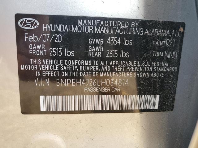 2020 HYUNDAI SONATA LIM 5NPEH4J26LH034814