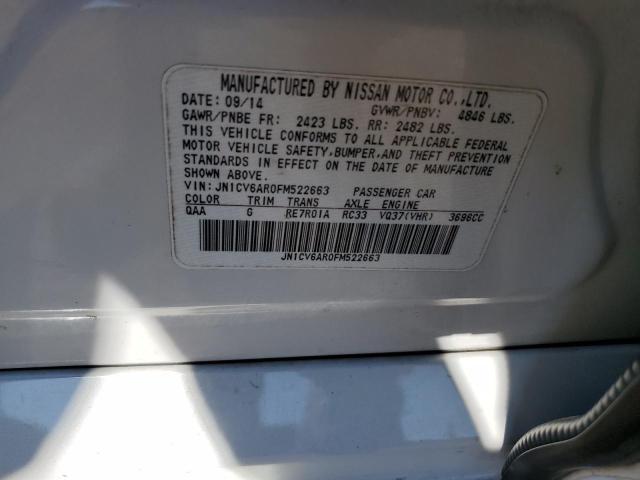 2015 INFINITI Q40 JN1CV6AR0FM522663