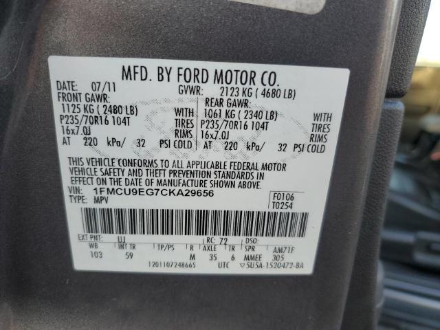 2012 FORD ESCAPE LIM - 1FMCU9EG7CKA29656