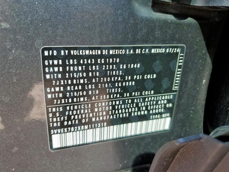 2024 VOLKSWAGEN TAOS SE 3VVEX7B2XRM111319
