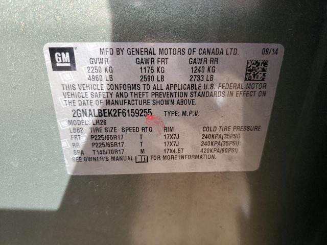 2015 CHEVROLET EQUINOX LT #3291333187