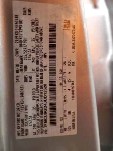 2018 FORD ESCAPE SE - 1FMCU9GD4JUD12620