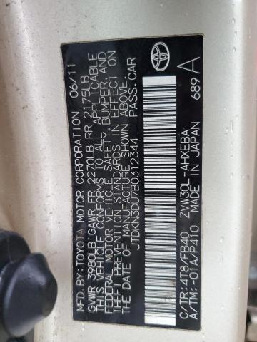 2011 TOYOTA PRIUS - JTDKN3DU7B0312344