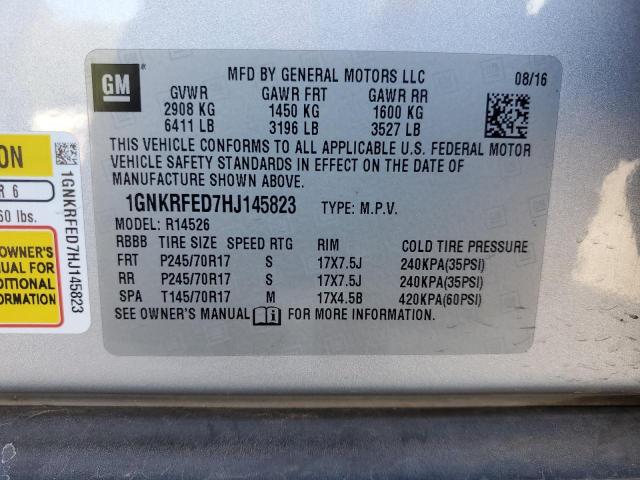 2017 CHEVROLET TRAVERSE L - 1GNKRFED7HJ145823