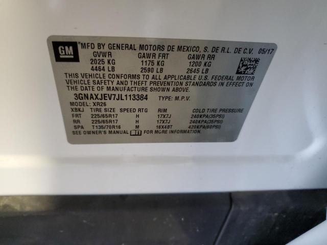 2018 CHEVROLET EQUINOX LT - 3GNAXJEV7JL113384