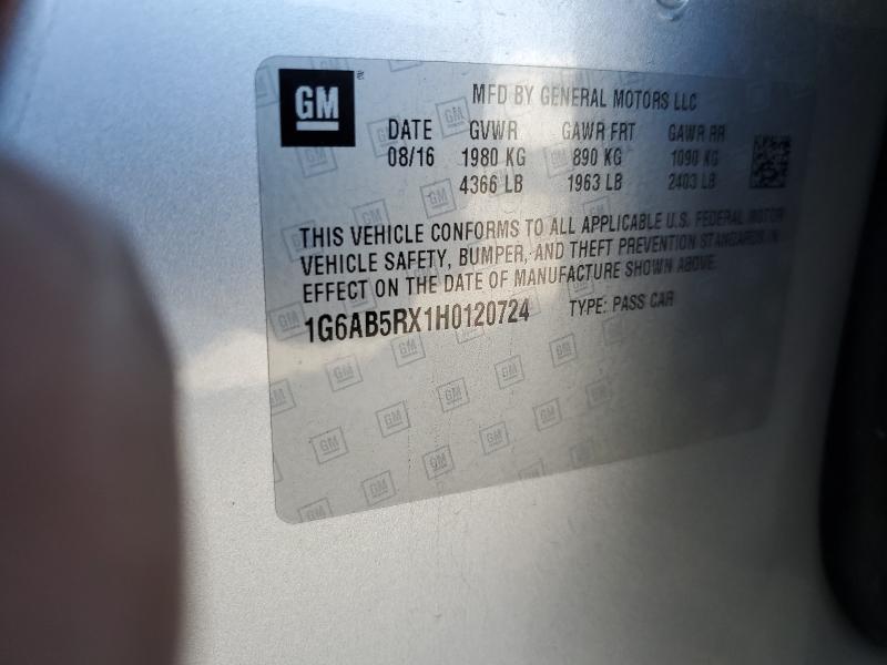 2017 CADILLAC ATS LUXURY 1G6AB5RX1H0120724