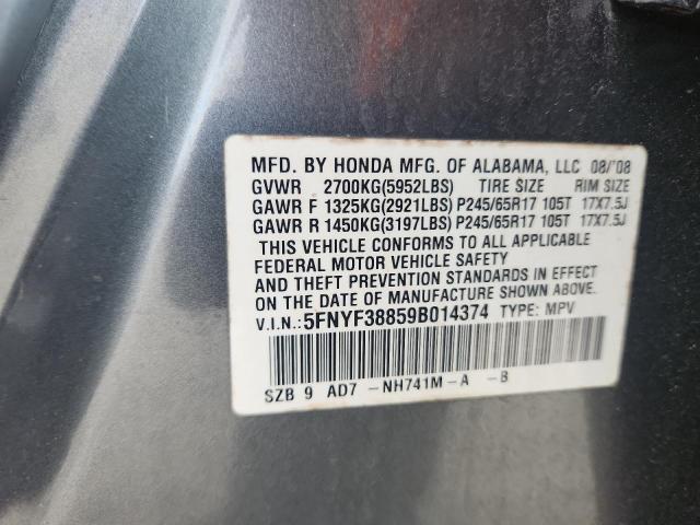 2009 HONDA PILOT TOUR #3296953832