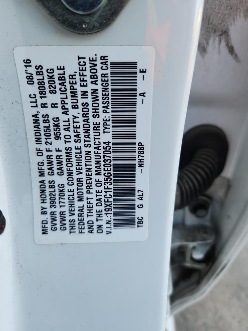 2016 HONDA CIVIC EX 19XFC1F35GE037054