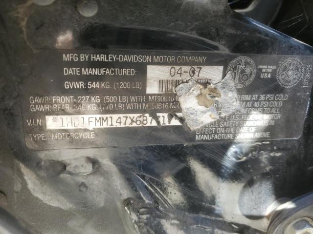 2007 HARLEY-DAVIDSON FLHTPI 1HD1FMM147Y687717