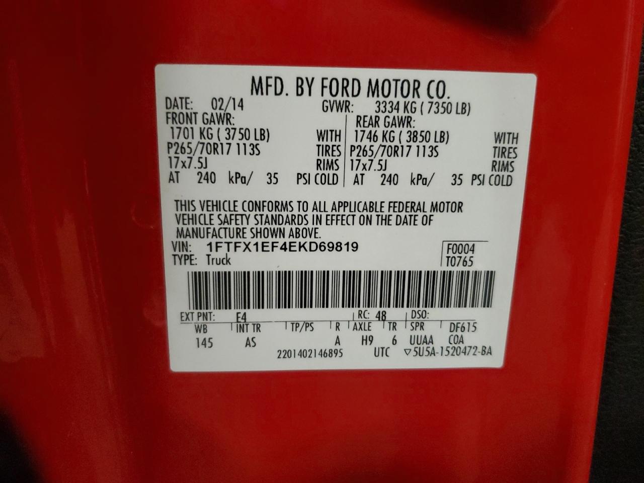 FORD F-150 SUPER CAB