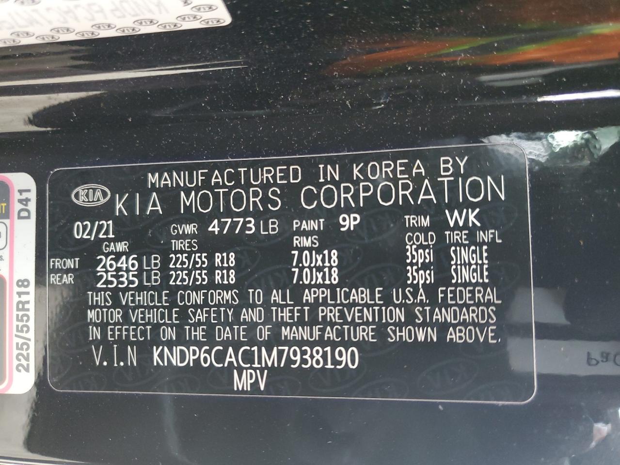 Lot #3302948622 2021 KIA SPORTAGE S