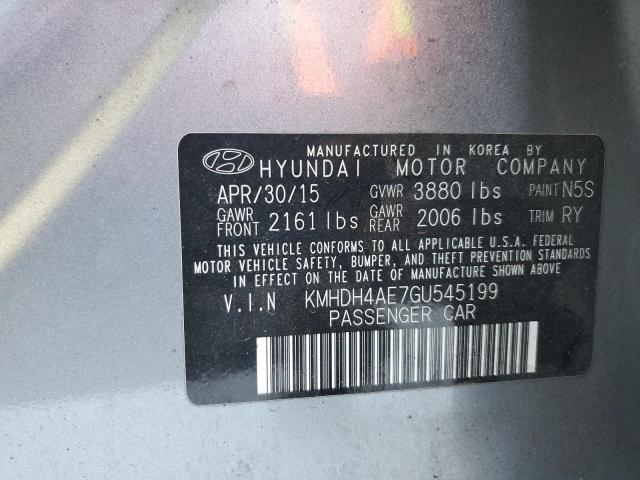 2016 HYUNDAI ELANTRA SE #3308633494