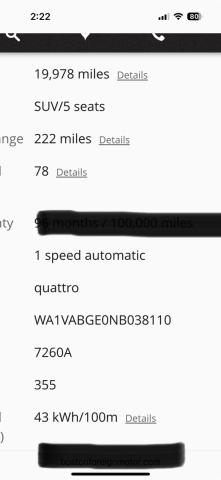 2022 AUDI E-TRON CHR - WA1VABGE0NB038110