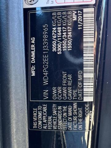 2018 MERCEDES-BENZ METRIS - WD4PG2EE1J3398965