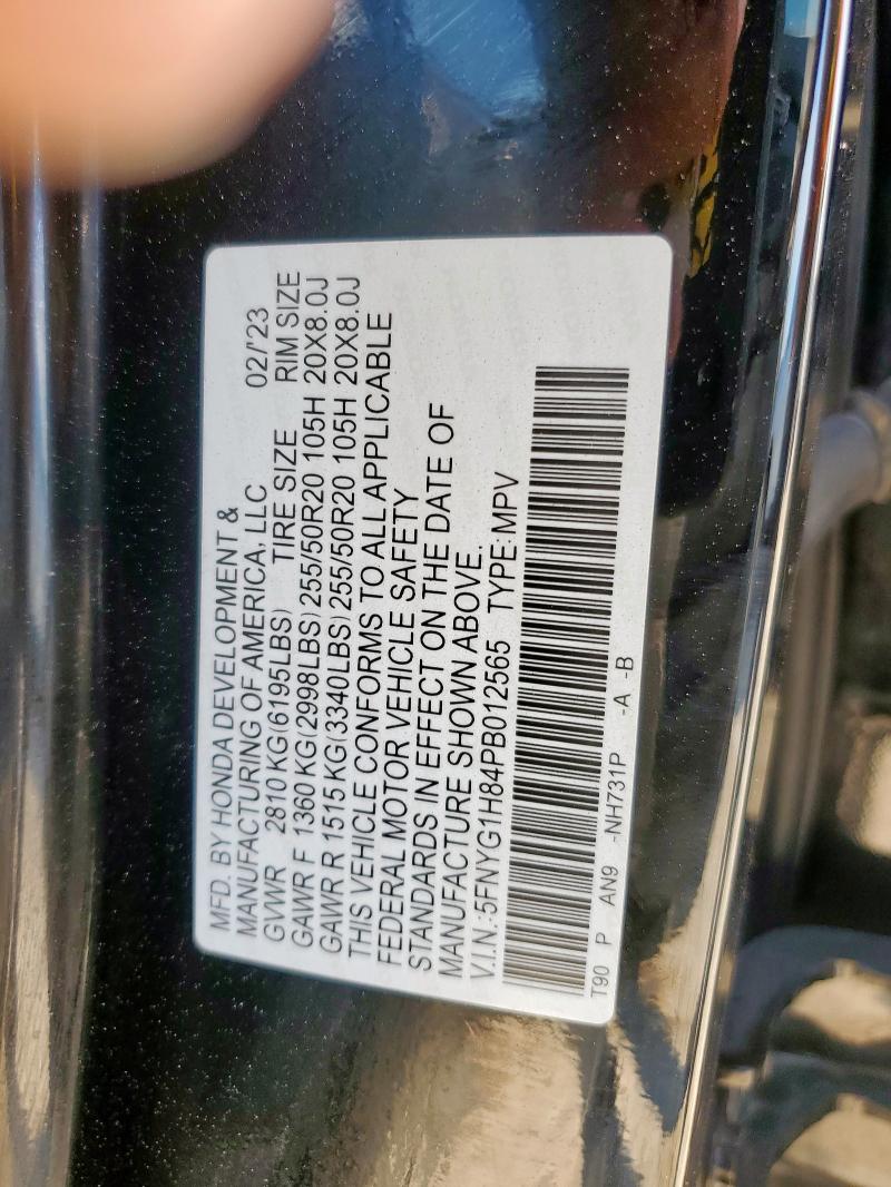 2023 HONDA PILOT ELIT 5FNYG1H84PB012565