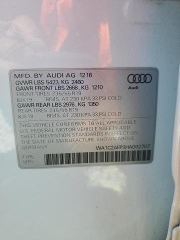 2017 AUDI Q5 PREMIUM WA1C2AFP3HA092707
