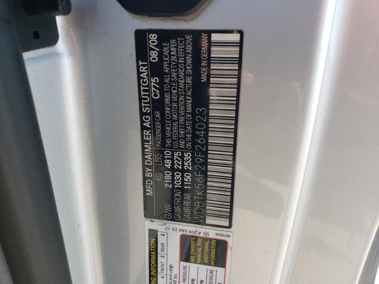 Lot #3298060146 2009 MERCEDES-BENZ CLK 350