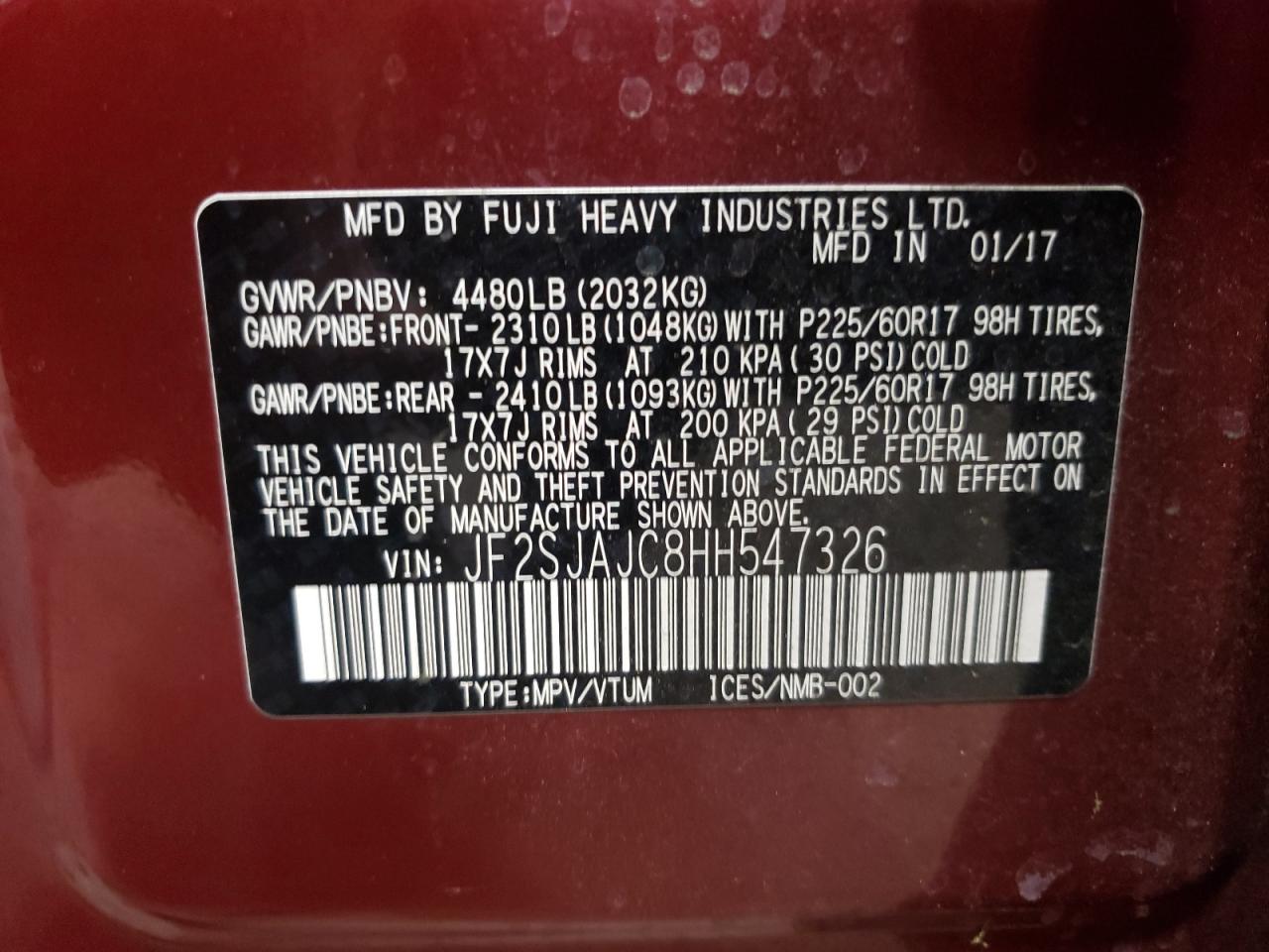 SUBARU FORESTER 2.5I LIMITED