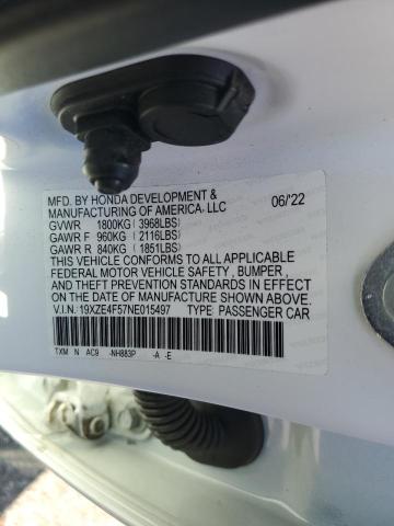 2022 HONDA INSIGHT EX 19XZE4F57NE015497