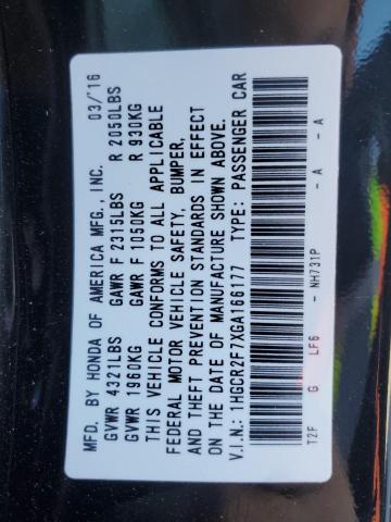 2016 HONDA ACCORD EX 1HGCR2F7XGA166177
