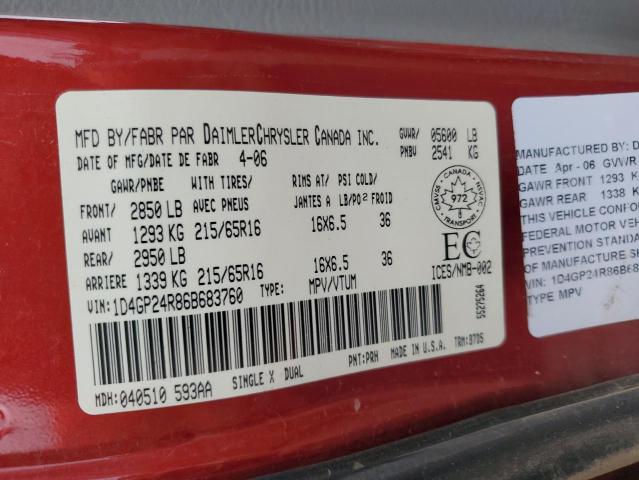 2006 DODGE GRAND CARA #3285663656