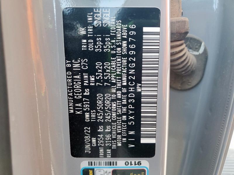 2022 KIA TELLURIDE - 5XYP3DHC2NG296796