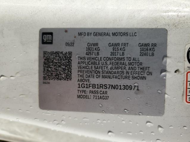 2022 CHEVROLET CAMARO LS - 1G1FB1RS7N0130971