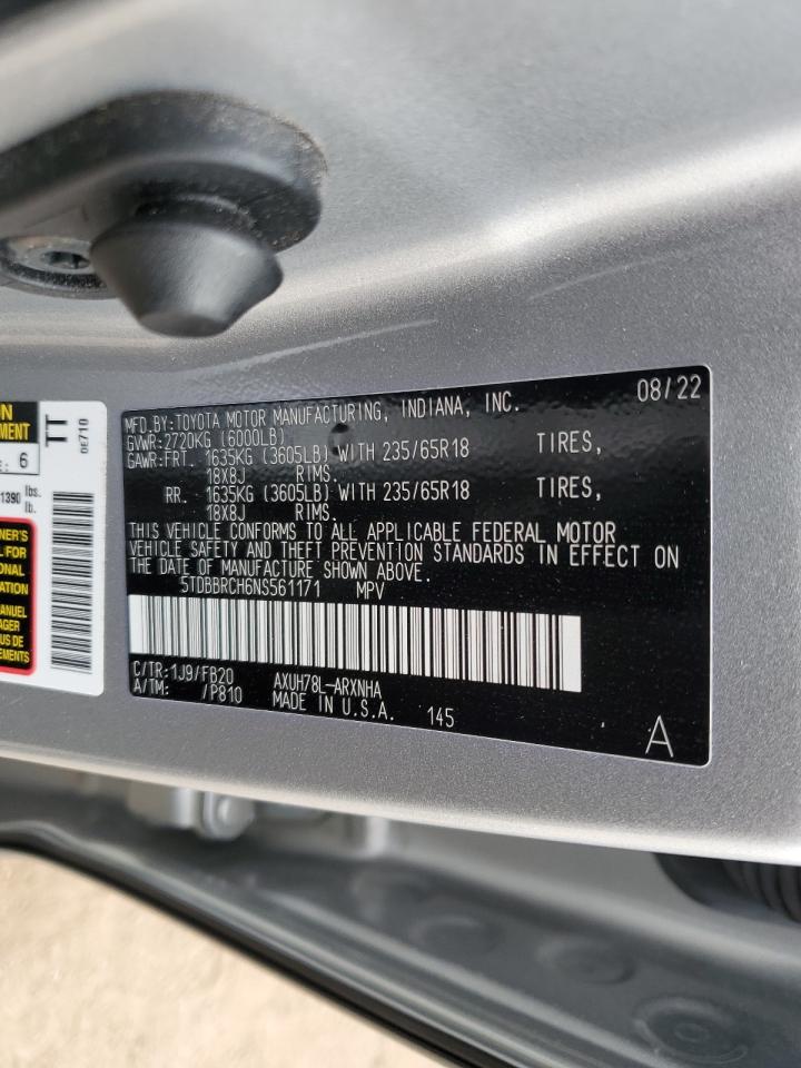 Lot #3286888222 2022 TOYOTA HIGHLANDER