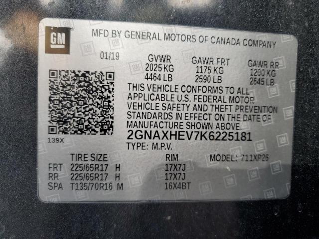 2019 CHEVROLET EQUINOX LS - 2GNAXHEV7K6225181